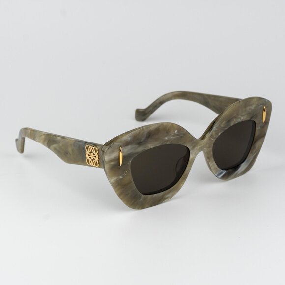 Loewe ANAGRAM Men Sunglasses Green Brown Cat Eye LW40127I 60E NEW AUTHENTIC - Picture 5 of 11